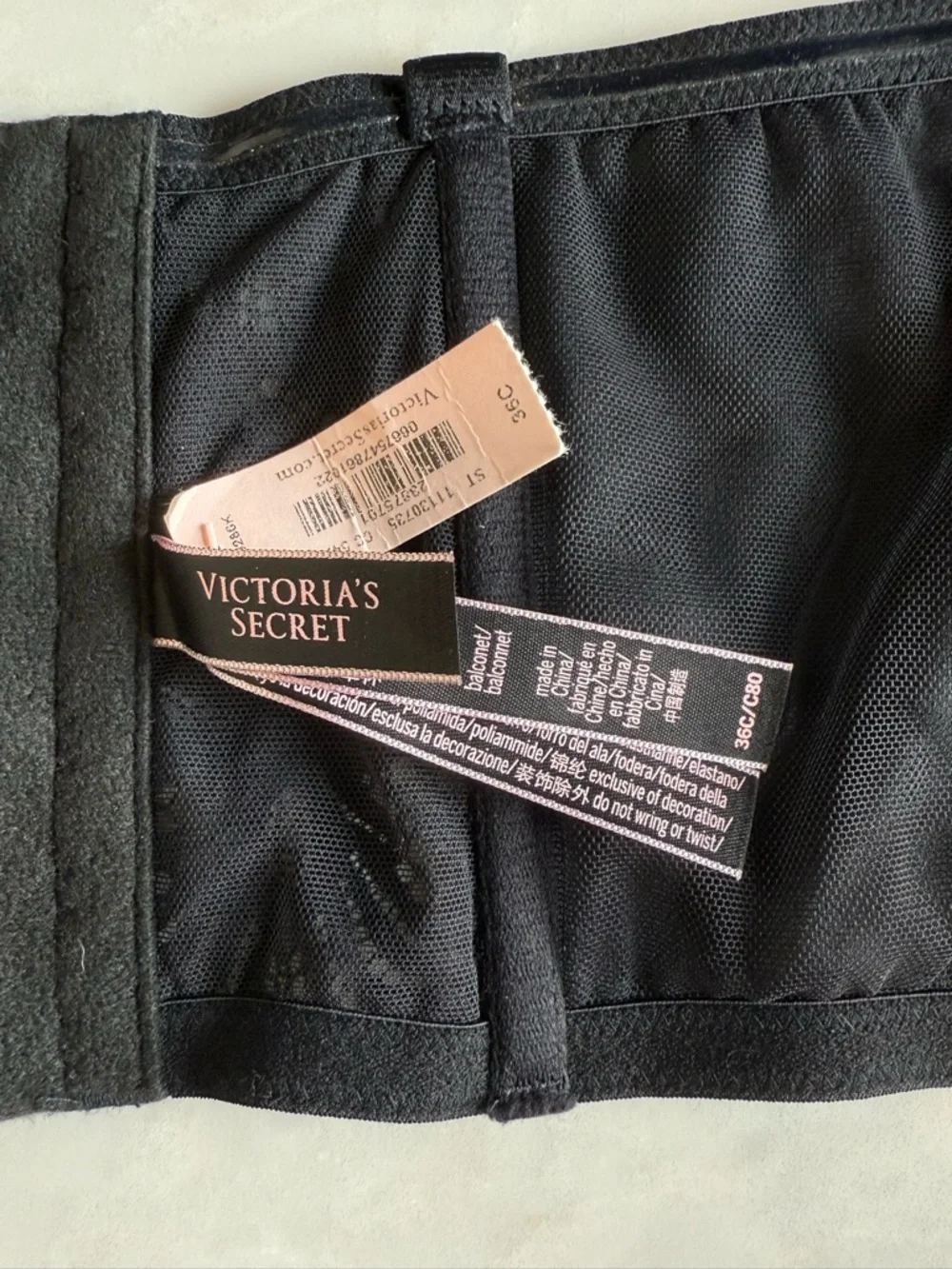 Victoria’s Secret Faux Leather Strapless Bustier - Black 36 C - Picture 5 of 5